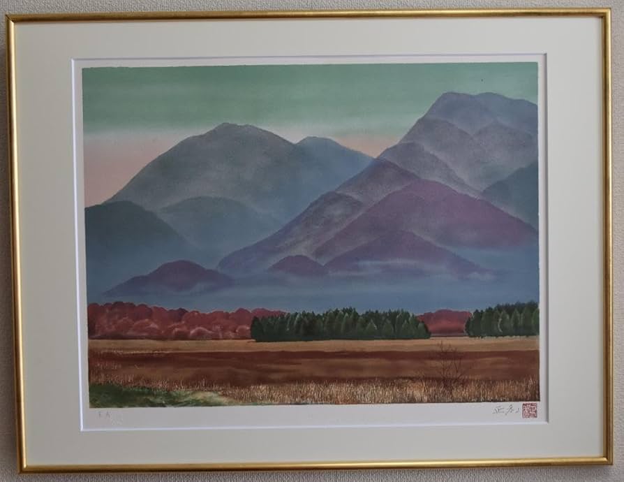 日展会員　真作　水戸童　日本画家　福島県出身油彩風景画 シルバー装飾フレーム 日展会員 真作 水戸 童 日本画家 福島県出身 - メルカリ